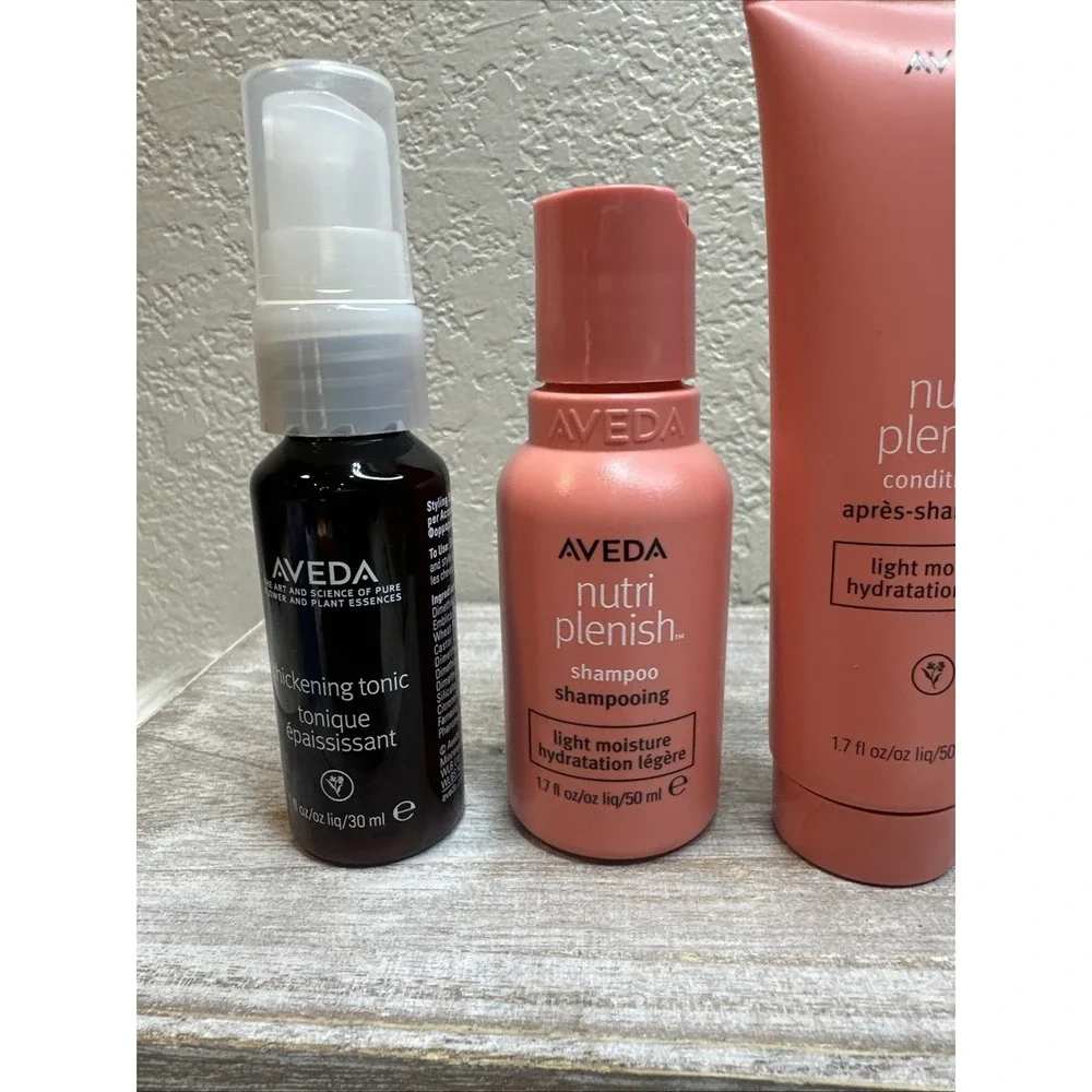 $18 🌙 Set Aveda NutriPlenish Moisture Sham & Cond Travel Thickening Tonic NEW